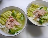 簡単!ツナと焼き茄子のうどん作り方4写真
