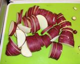 さつまいもと牛肉の甘辛炒め煮作り方1写真