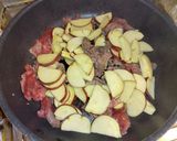 さつまいもと牛肉の甘辛炒め煮作り方5写真
