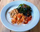 簡単♪韓国風おかゆ／納豆キムチわかめ作り方4写真