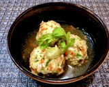 ふんわり♪野菜入り鶏ひき肉団子の餡掛け作り方10写真