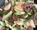 簡単♡長芋と牛肉の甘辛醤油炒め作り方3写真