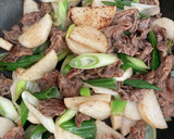 簡単♡長芋と牛肉の甘辛醤油炒め作り方3写真