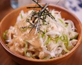 ネギとごまだれわさびの崩し豆腐サラダ作り方3写真