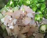 めかじきとえびと万願寺とうがらしの煮物作り方2写真