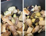鶏肉と秋野菜照り焼き&舞茸バターご飯弁当作り方2写真