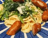 ほうれん草とウインナーのクリームパスタ作り方10写真
