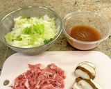 【楽めし】豚と白菜のあんかけ中華丼作り方1写真