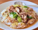 【楽めし】豚と白菜のあんかけ中華丼作り方4写真