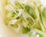 鮭フレークと長ネギのペペロンチーノ作り方1写真