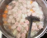 ひき肉の豚汁作り方5写真