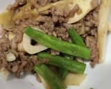 いんげんと挽肉のピリ辛炒め作り方6写真