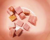 マッシュルームと厚切りベーコンピラフ作り方1写真