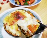 器ごと食べる坊っちゃんカボチャグラタン作り方14写真