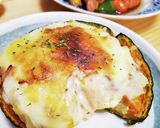 器ごと食べる坊っちゃんカボチャグラタン作り方15写真