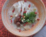 塩鶏の中華粥作り方5写真
