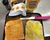お決まりの持ち出し軽食　ハムレタスサンド作り方3写真