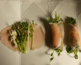 豆苗とクリームチーズの生ハム巻き作り方2写真