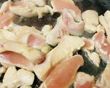 鶏肉の細切りめんつゆ炒め作り方1写真