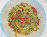 いかと彩り野菜のまろやかきび酢ごま和え作り方4写真