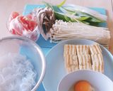 少量牛肉★厚揚げのすき焼き丼★ランチ★卵作り方1写真