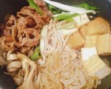 少量牛肉★厚揚げのすき焼き丼★ランチ★卵作り方5写真