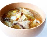 旨みある【豚野菜のごま味噌にんにくスープ作り方6写真