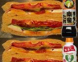 美味ドレと南蛮チーズ青ドレでサンドイッチ作り方5写真