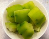 青パパイヤと鶏肉の煮物作り方1写真
