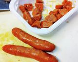 茹でもやしチョリソー。作り方1写真