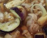 茄子と豚肉の温うどん作り方7写真