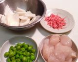 桜エビ　生ホタテ貝柱　かぶ　あんかけ作り方2写真