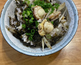 バラ海苔と帆立炊き込みご飯　締めは茶漬け作り方5写真