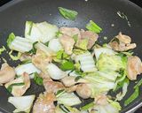 鶏肉と白菜の姜葱醤炒め作り方5写真