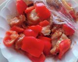 レンジ7分★鶏もも肉&パブリカ★お弁当作り方3写真