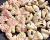 鶏胸肉とれんこんの油淋鶏。作り方3写真