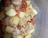 自家製干し大根と鶏の煮物作り方2写真