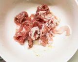 簡単きな粉梅照り味豚こま大根青椒肉絲風作り方1写真