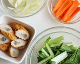 旨味たっぷり♩ごぼ天と小松菜のみそ汁作り方1写真