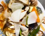 簡単きな粉豚キムチ味豚こま大根青椒肉絲風作り方13写真