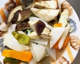 簡単きな粉梅照り味豚こま大根青椒肉絲風作り方13写真