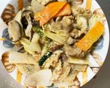 簡単きな粉梅照り味豚こま大根青椒肉絲風作り方14写真