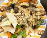 簡単きな粉梅照り味豚こま大根青椒肉絲風作り方17写真