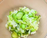 給食の「グリーンサラダ」♡シンプルサラダ作り方3写真