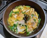 手作りスープの、豚キムチ+味噌ラーメン作り方4写真