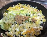 さつまいもの白菜と納豆チャーハン作り方3写真