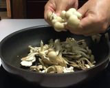 キノコのクリームパスタ･カルボナーラ風作り方2写真