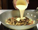 キノコのクリームパスタ･カルボナーラ風作り方14写真