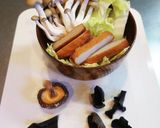 白菜とさつま揚げの具だくさん味噌汁作り方1写真