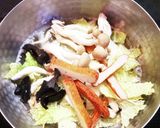 白菜とさつま揚げの具だくさん味噌汁作り方4写真